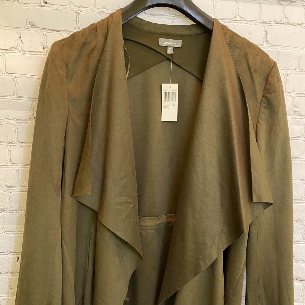 Brand New with Tags Newman Marcus Waterfall Collar Open Cardigan